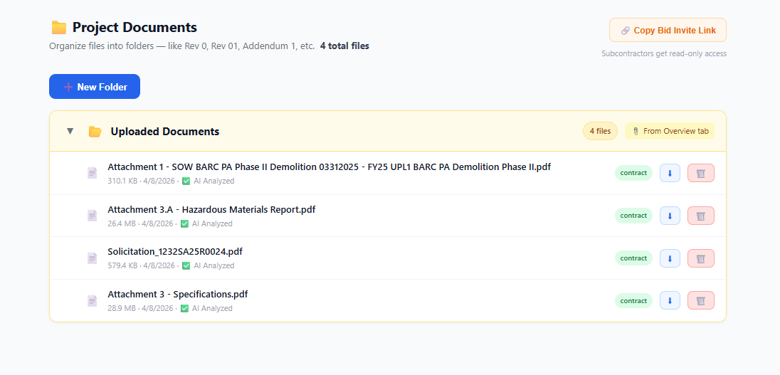 BidcoreAI Document Space